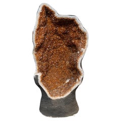 51" Großer echter Citrin-Kristall-Cluster-Geode aus Brasilien