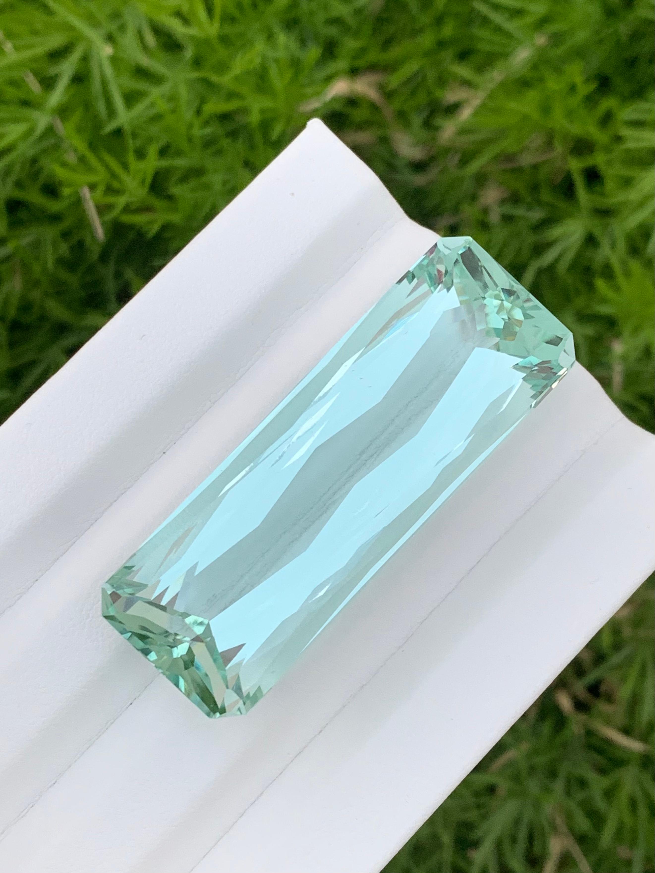51 Mm Long Natural Loose Green Aquamarine Gem For Necklace Jewelry 108 Carats For Sale 6