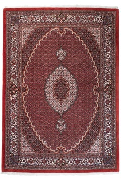 5'1" x 7' Classic Bijar Hand-Knotted Wool & Silk Rug – Fine Turkish Medallion