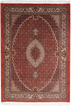 5'1" x 7'2" Persian Bijar Hand-Knotted Wool & Silk Rug – Fine Turkish Medallion