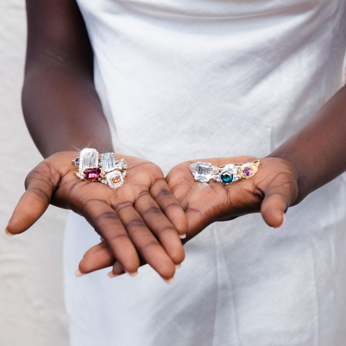 5.10 Carat Emerald Cut Blue Aquamarine and Diamond 18 Carat Gold Cocktail Ring 14