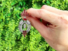 5.10 Carat Mozambique Ruby 5.38 Carat Diamond 18k Yellow Gold Drop Earrings