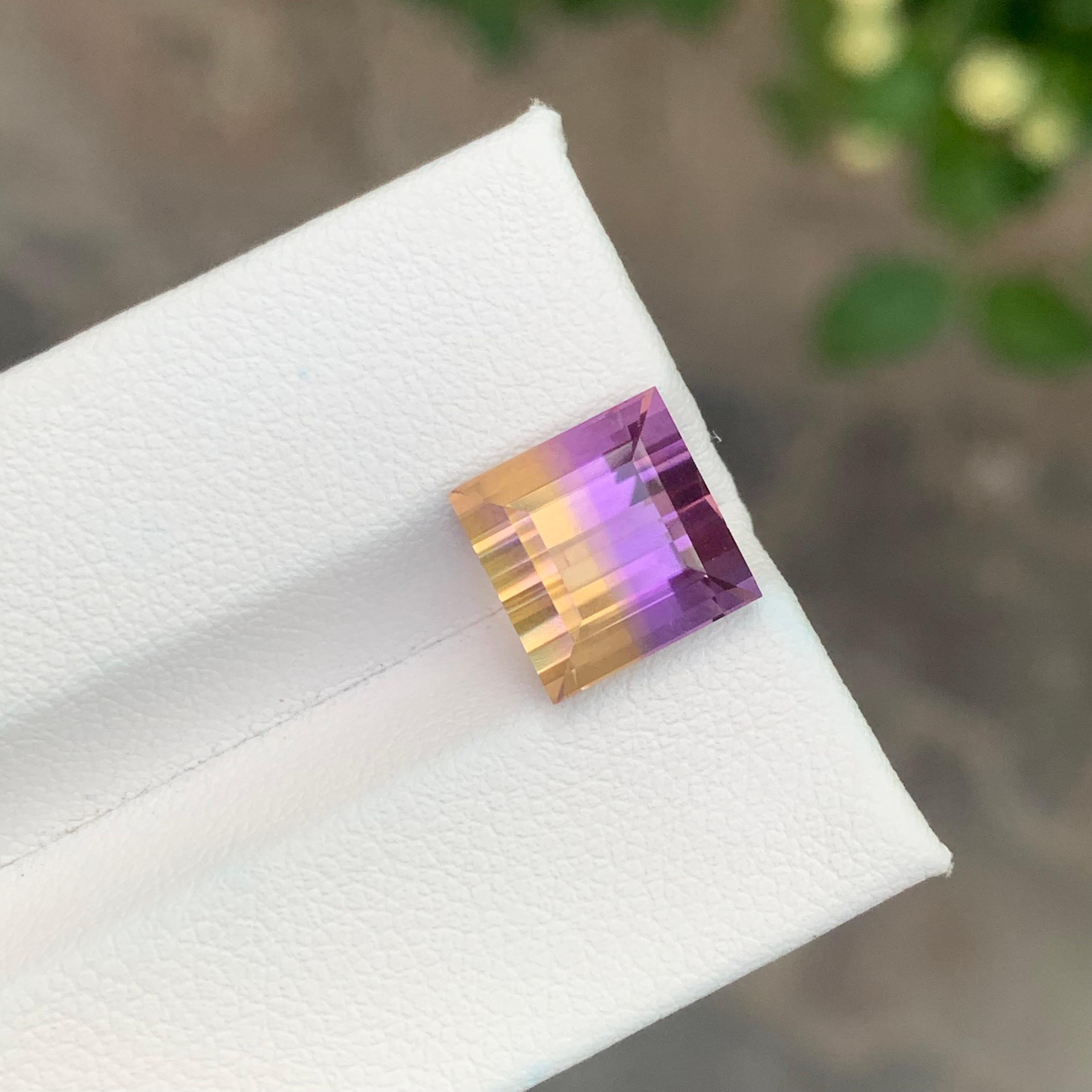5.00 Carat Natural Loose Ametrine Square Shape Gemstone For Sale 5