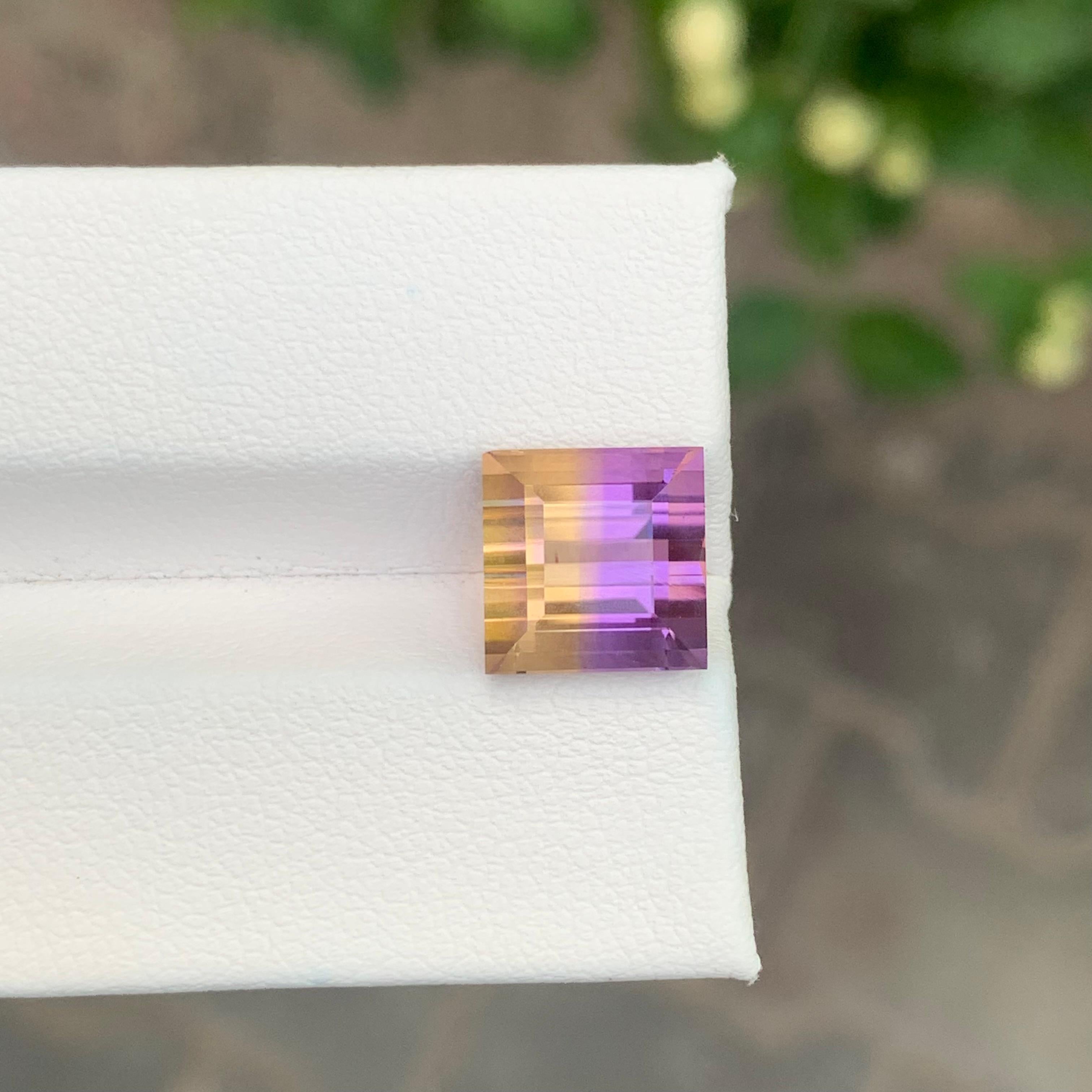 5.00 Carat Natural Loose Ametrine Square Shape Gemstone For Sale 7