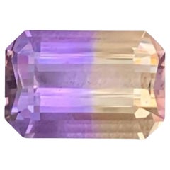 5.10 Carat Natural Loose Bi Color Ametrine Emerald Cut Brazilian Gemstone