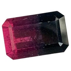 5.10 Carat Natural Loose Bi Colour Tourmaline Emerald Shape Gemstone