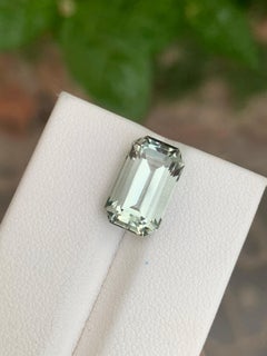 5.10 Carat Natural Loose Green Amethyst Emerald Shape Gemstone