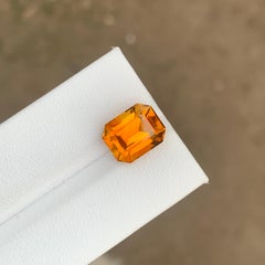5.10 Carat Natural Loose Maraba Citrine Emerald Shape Gemstone