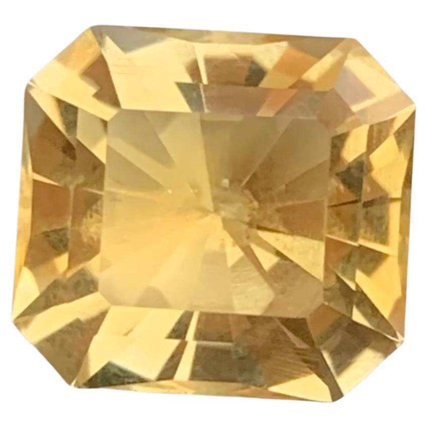 5.10 Carat Natural Loose Yellow Citrine Emerald Shape Gemstone