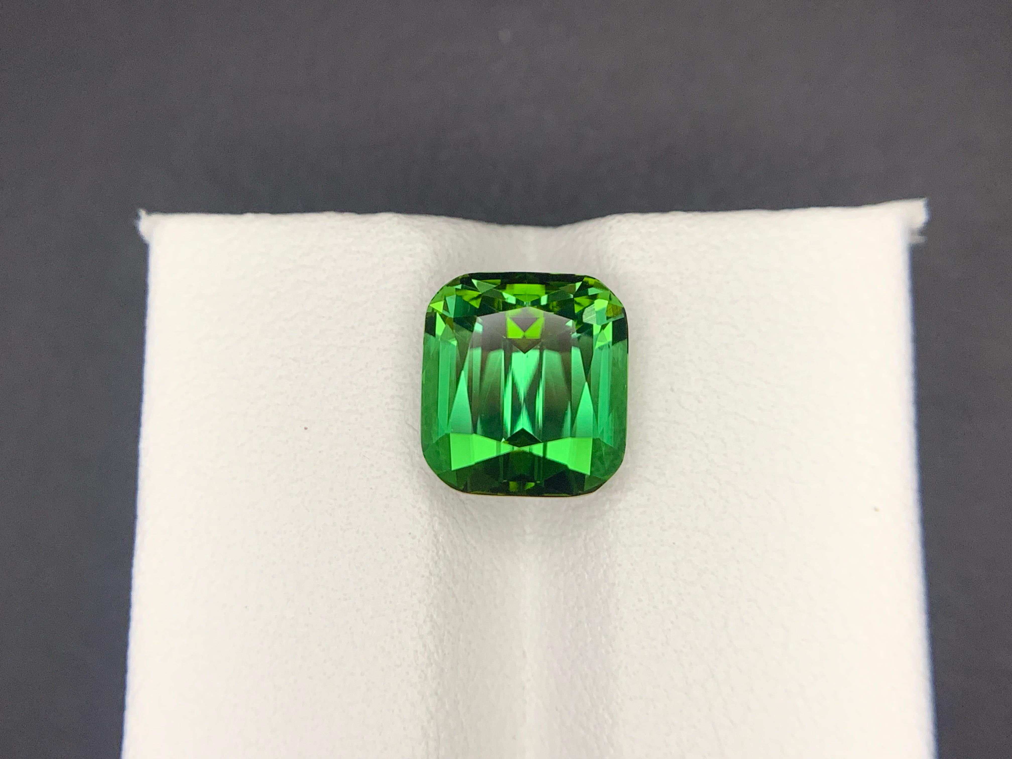 5.10 Carats Natural Faceted Green Tourmaline Gemstone (Tourmaline verte à facettes) en vente 8