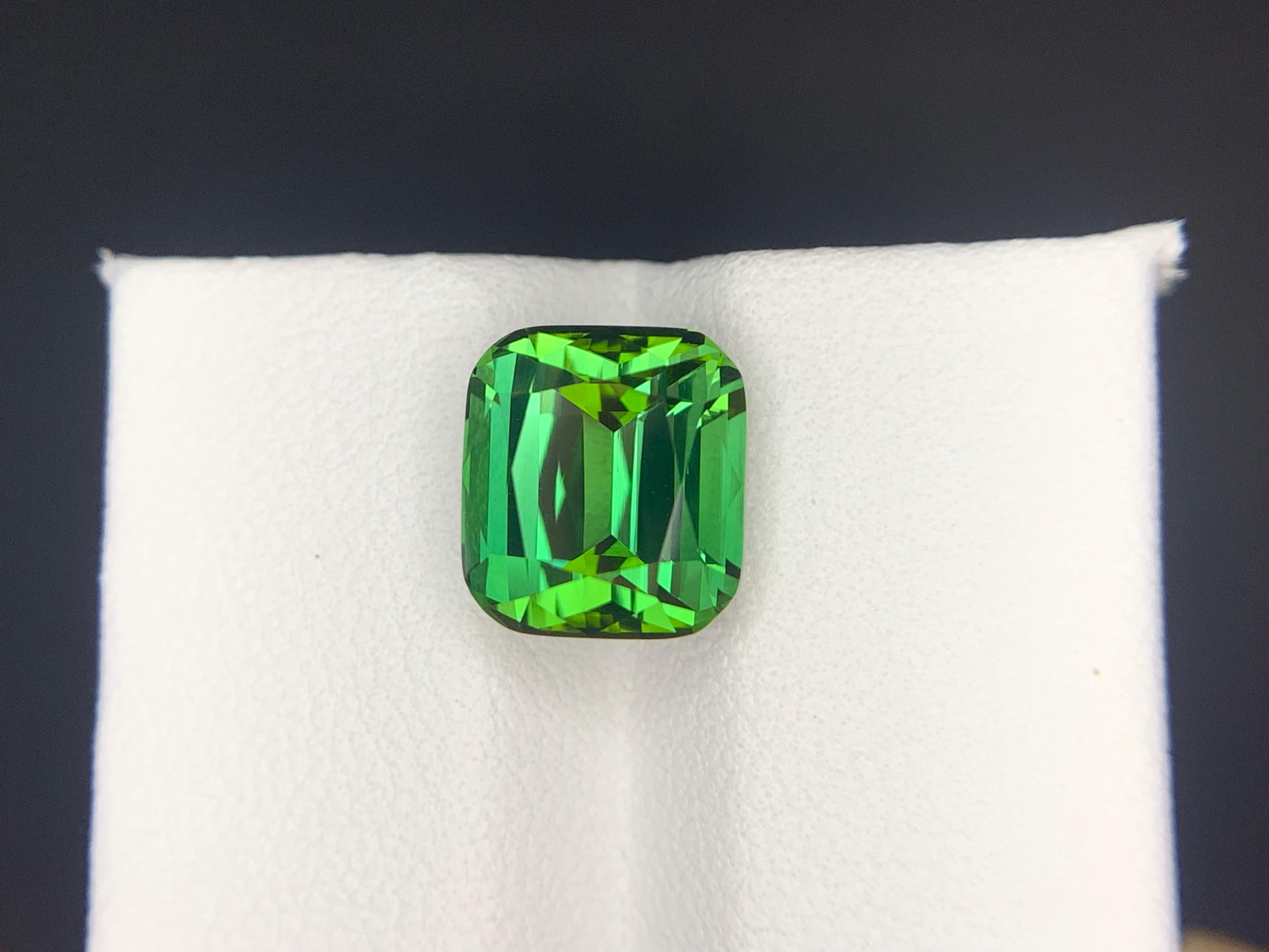 5.10 Carats Natural Faceted Green Tourmaline Gemstone (Tourmaline verte à facettes) en vente 1