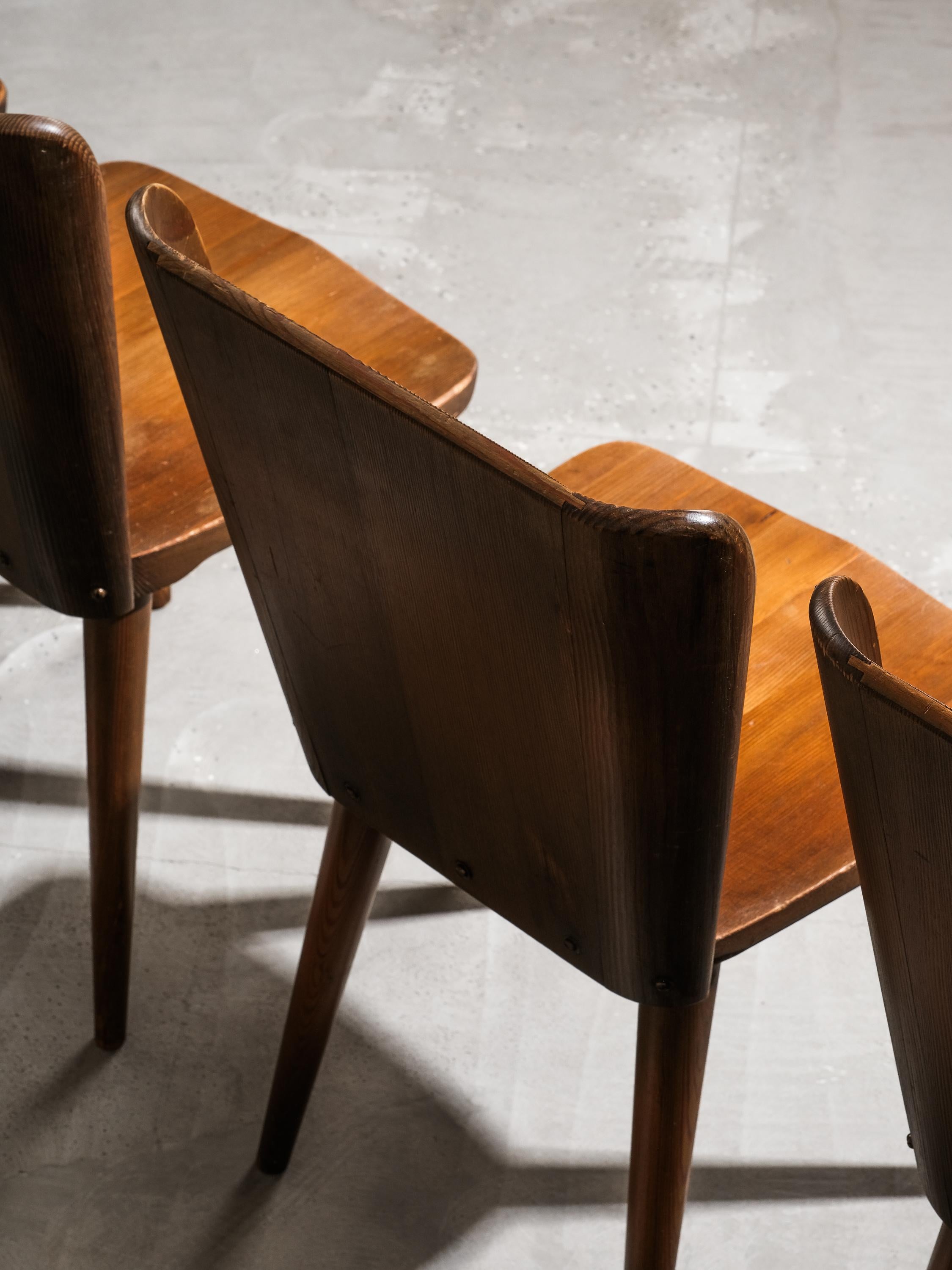Ensemble de chaises de salle à manger en pin 