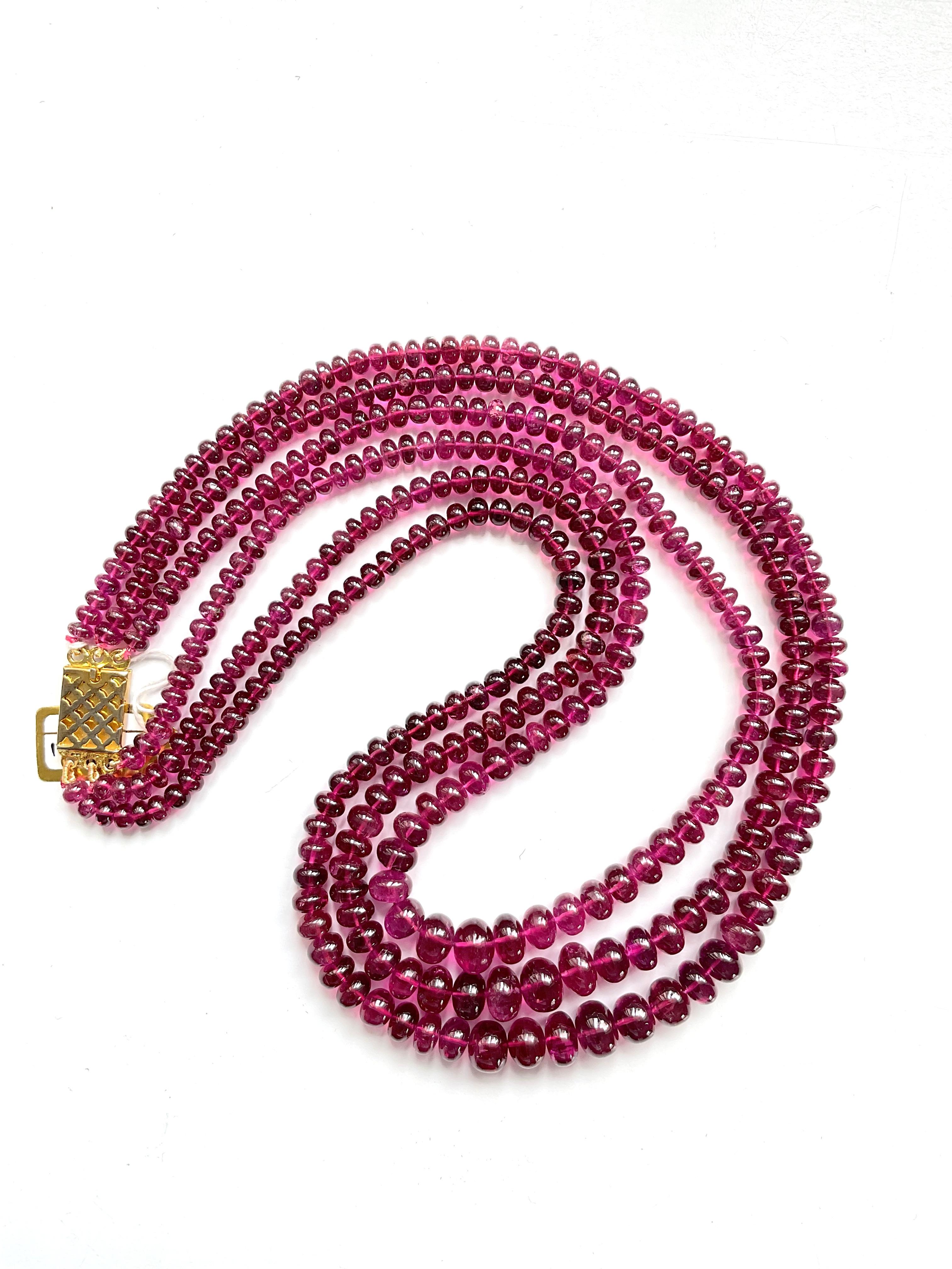 rubellite beads