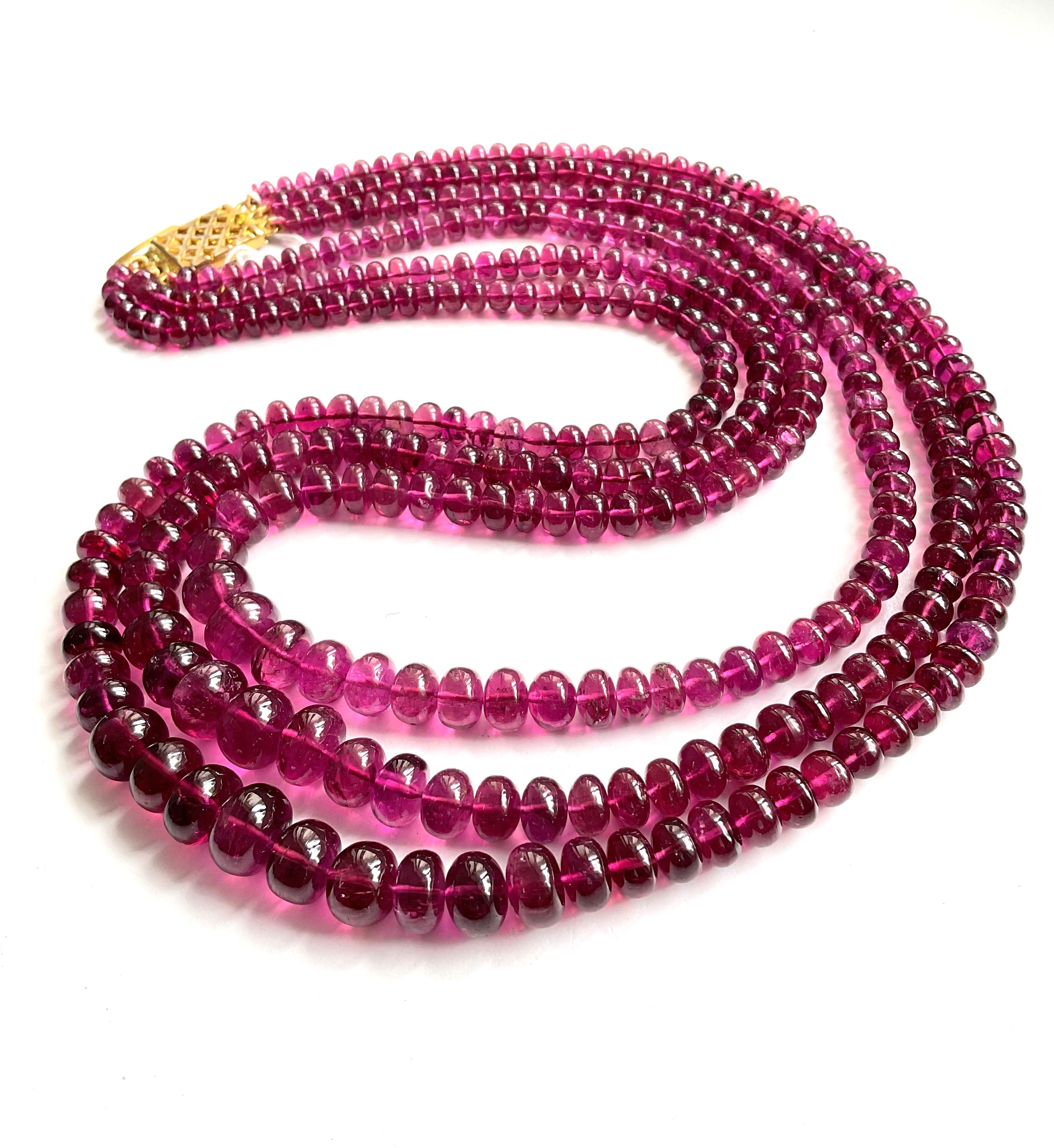 Women's or Men's 510.00 Carats Top Quality Rubellite Tourmaline Plain Beads Natural Gemstone For Sale