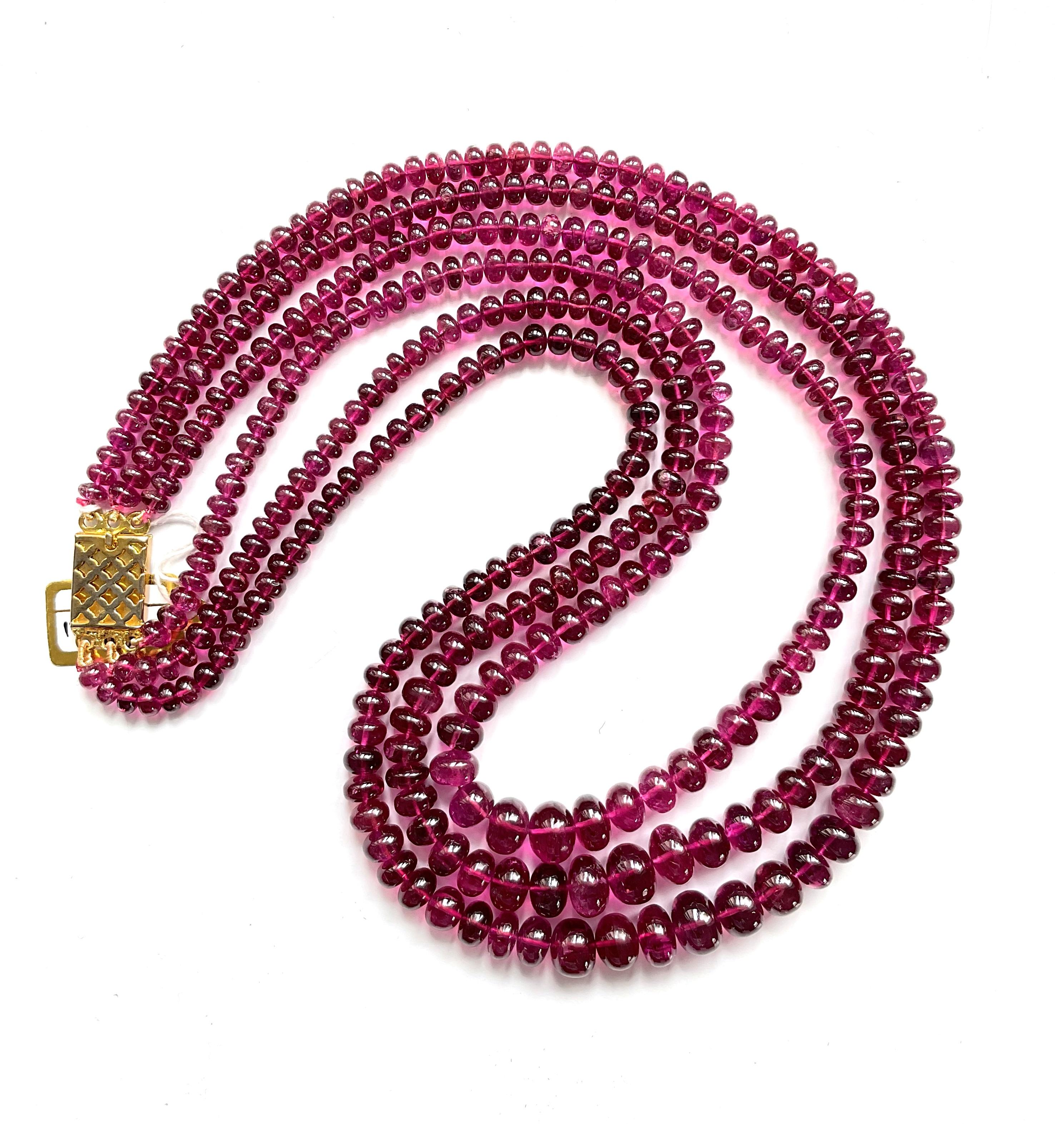 510.00 Carats Top Quality Rubellite Tourmaline Plain Beads Natural Gemstone For Sale 1