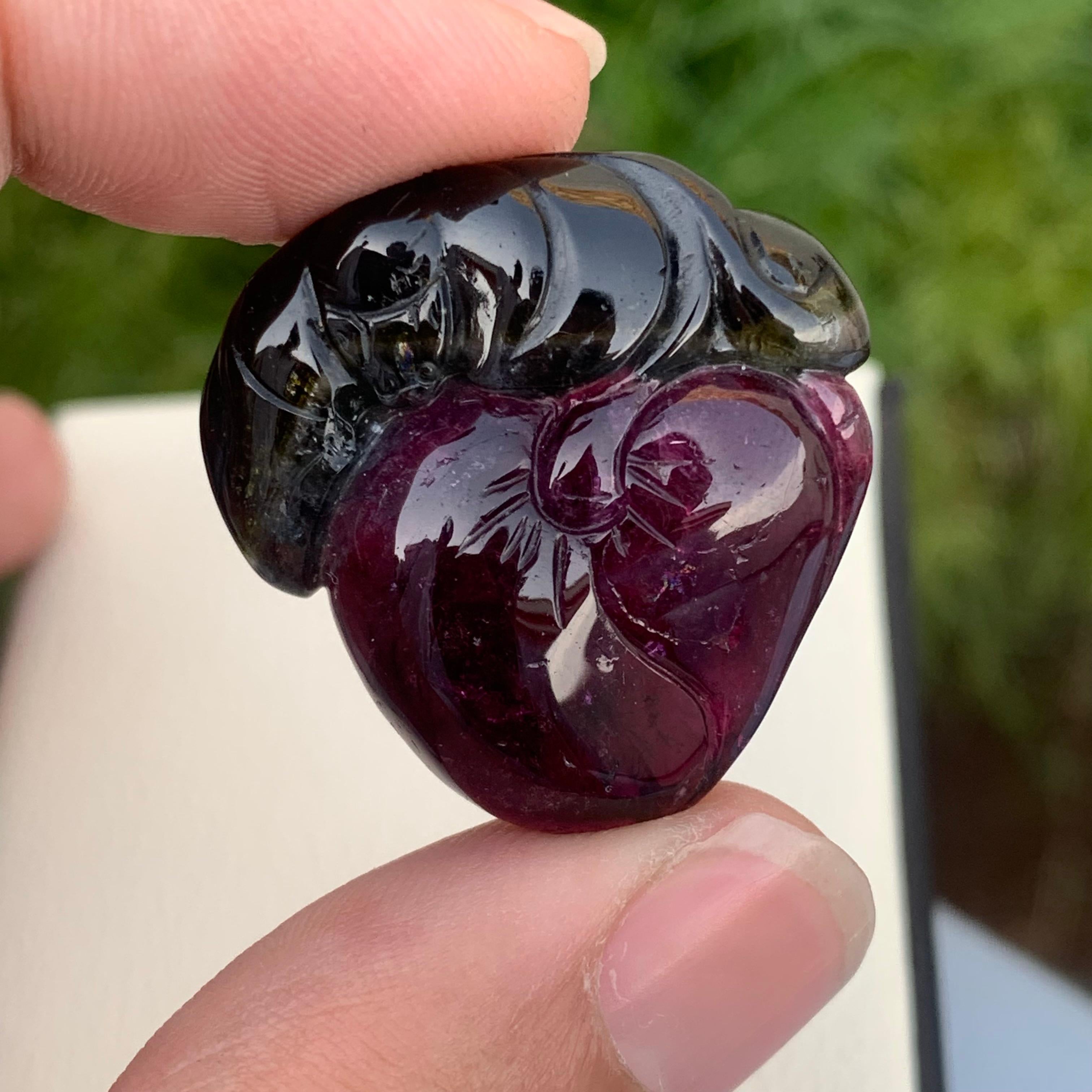 18th Century and Earlier 51.05 Carat Incredible Natural Loose Bicolor Tourmaline Carving from Africa For Sale