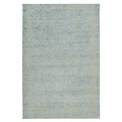 5'10 "x9' Grauer handgewebter Orientteppich aus Wolle und Seide Modern Jacquard