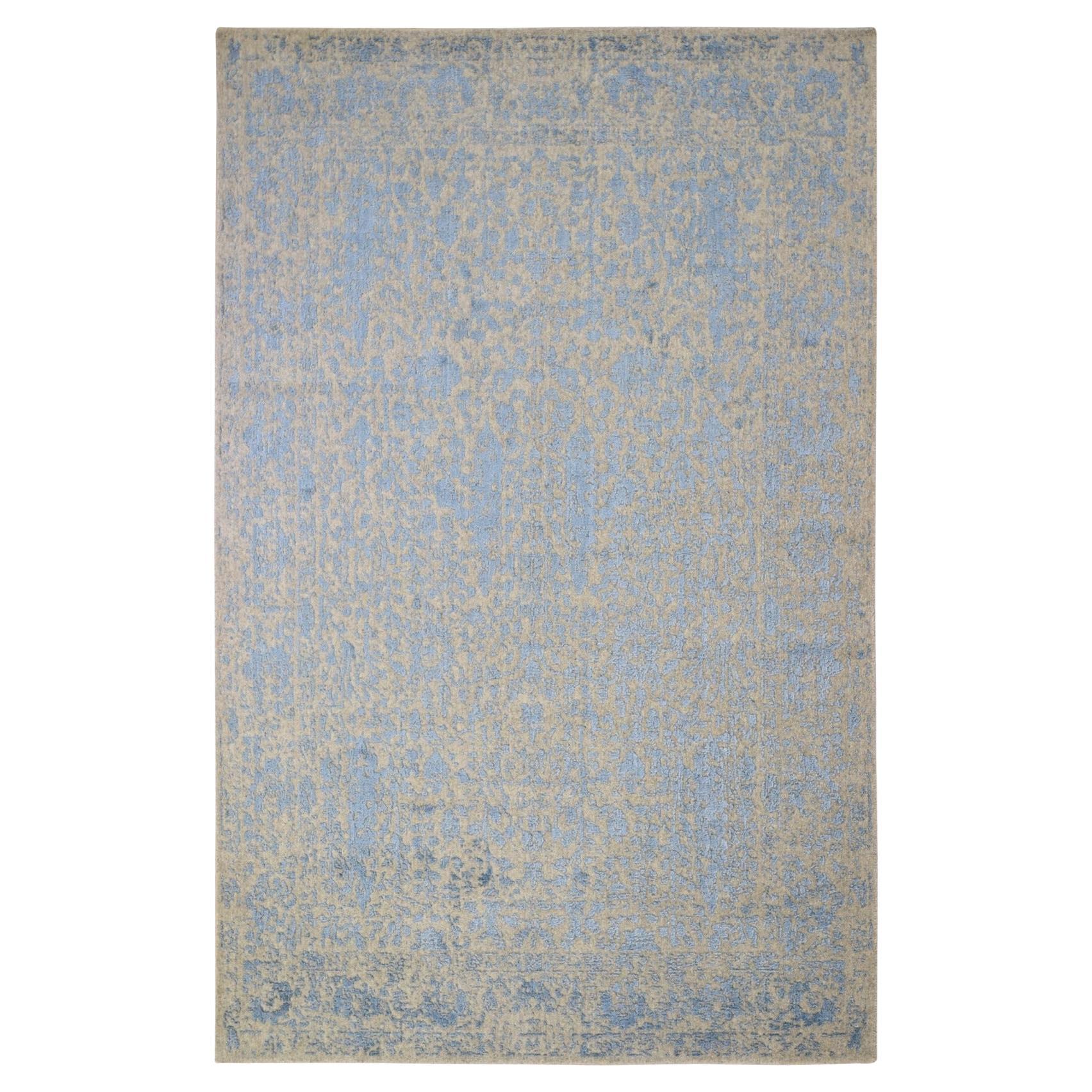 5
10"x9
 Hand Loomed Broken Cypress Tree Design Silken Thick 
Plush Rug For Sale