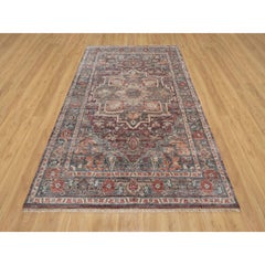 5'10 "x9' Toskanisch Rot, Handgeknüpft, Weiche Wolle, Heriz Revive, Orientteppich
