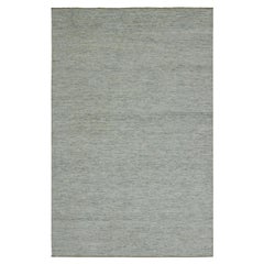 5'10 "x9'1" Tapis d'Orient en laine nouée à la main Origami White Modern Grass Design