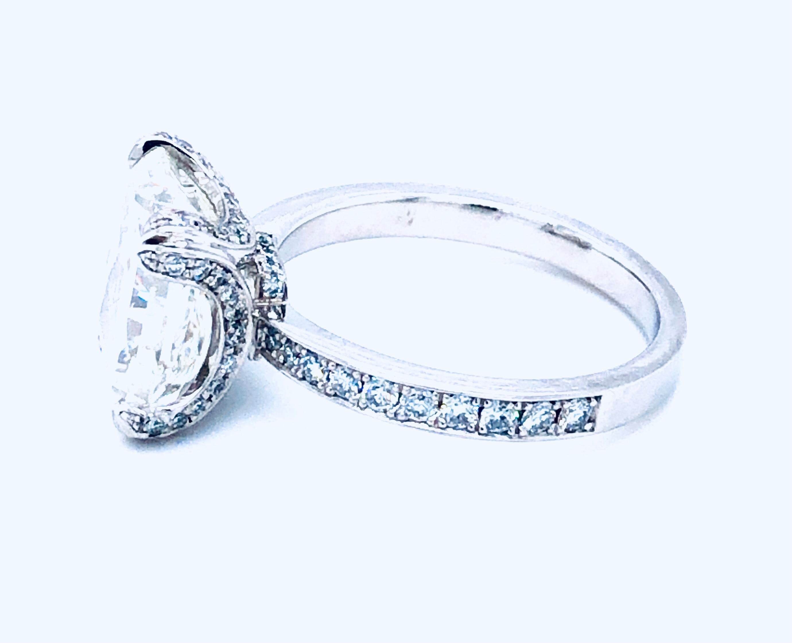 5.11 Carat H VVS1 GIA Radiant Cut Diamond Platinum Ring 1