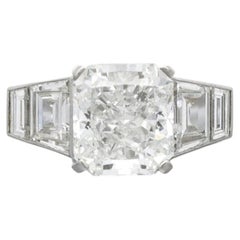 5.11 Carat Radiant Statement Brilliant White SI 14K White Gold