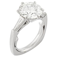 5.11 Carat Round Brilliant Statement Brilliant White / D color VVS  Diamond Ring