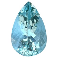 5.11 carats Sea Blue Aquamarine Stone Pear Cut Natural African Gemstone