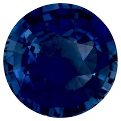 5.11 Karat Blauer runder Saphir, loser Edelstein