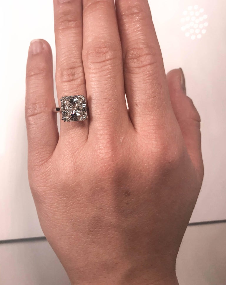 5.11 Carat Radiant Cut Diamond Engagement Ring GIA H VS1 in 18 Karat White  Gold For Sale at 1stDibs | 5.11 karat pırlanta, radiant cut diamond 5 carat,  5 carat radiant cut diamond ring