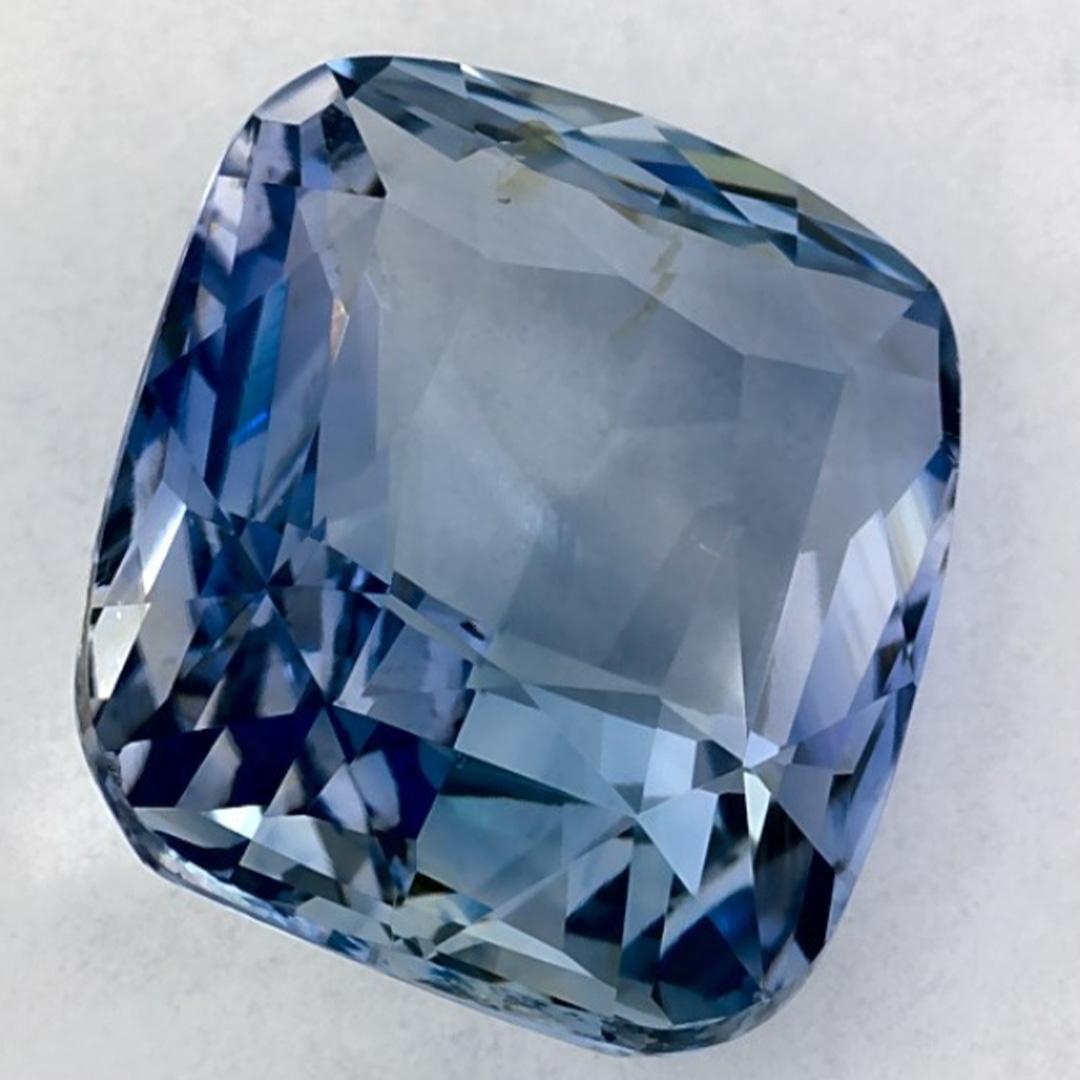 5.12 qt Zafiro Azul Cushion Gema Suelta en Nuevo Estado en Fort Lee, NJ