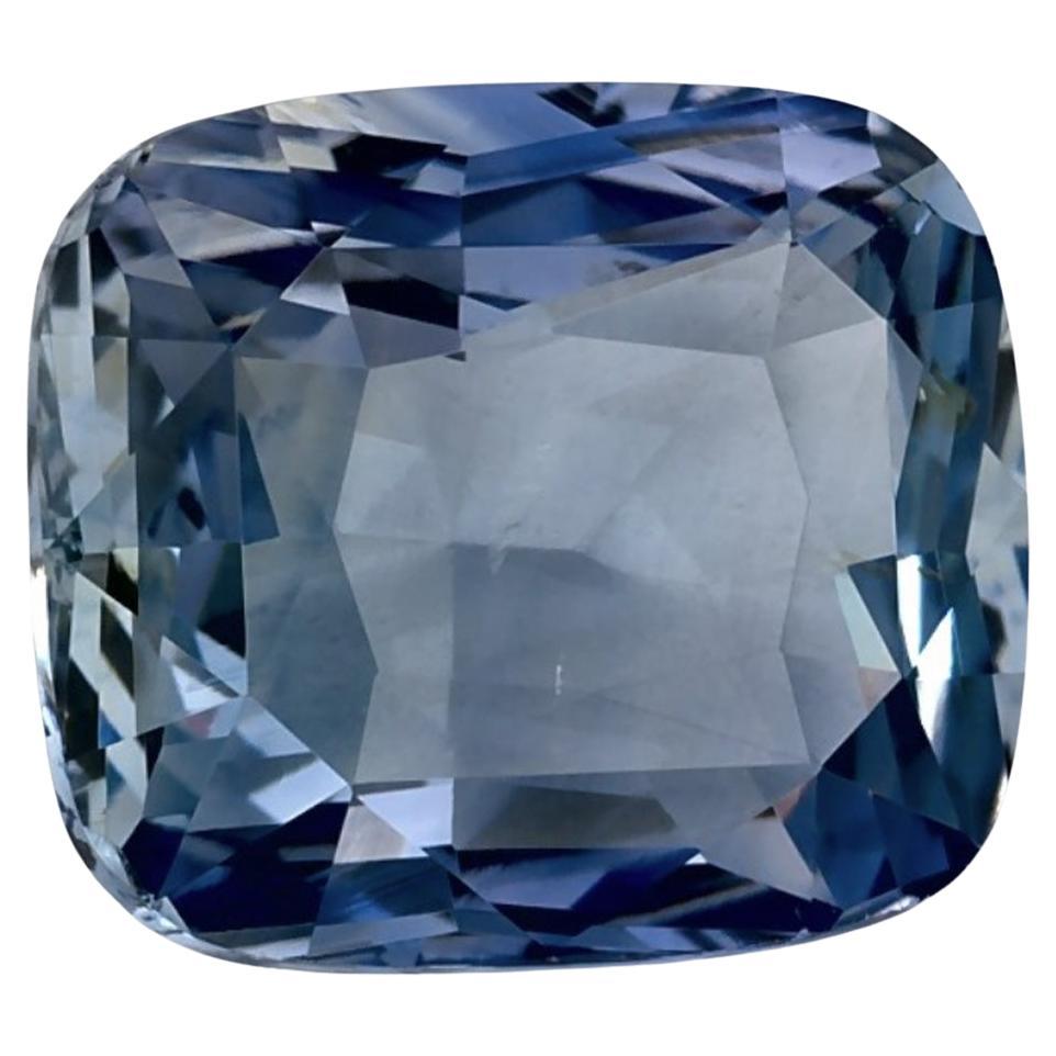 5.12 Ct Blue Sapphire Cushion Loose Gemstone For Sale