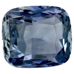 5.12 Karat Blauer Saphir Cushion Loser Edelstein