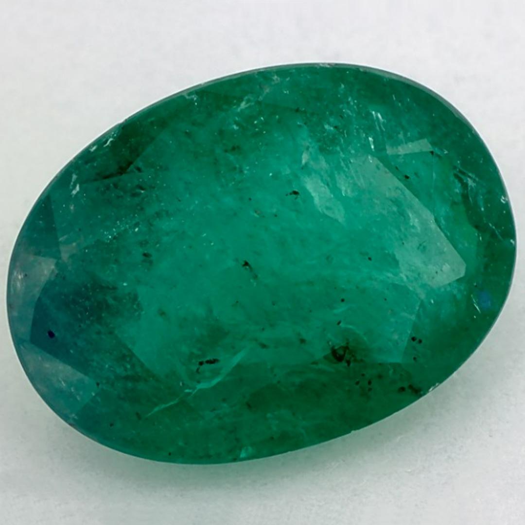 Taille ovale 5.12 Ct Emerald Oval Loose Gemstone (pierre précieuse en vrac) en vente