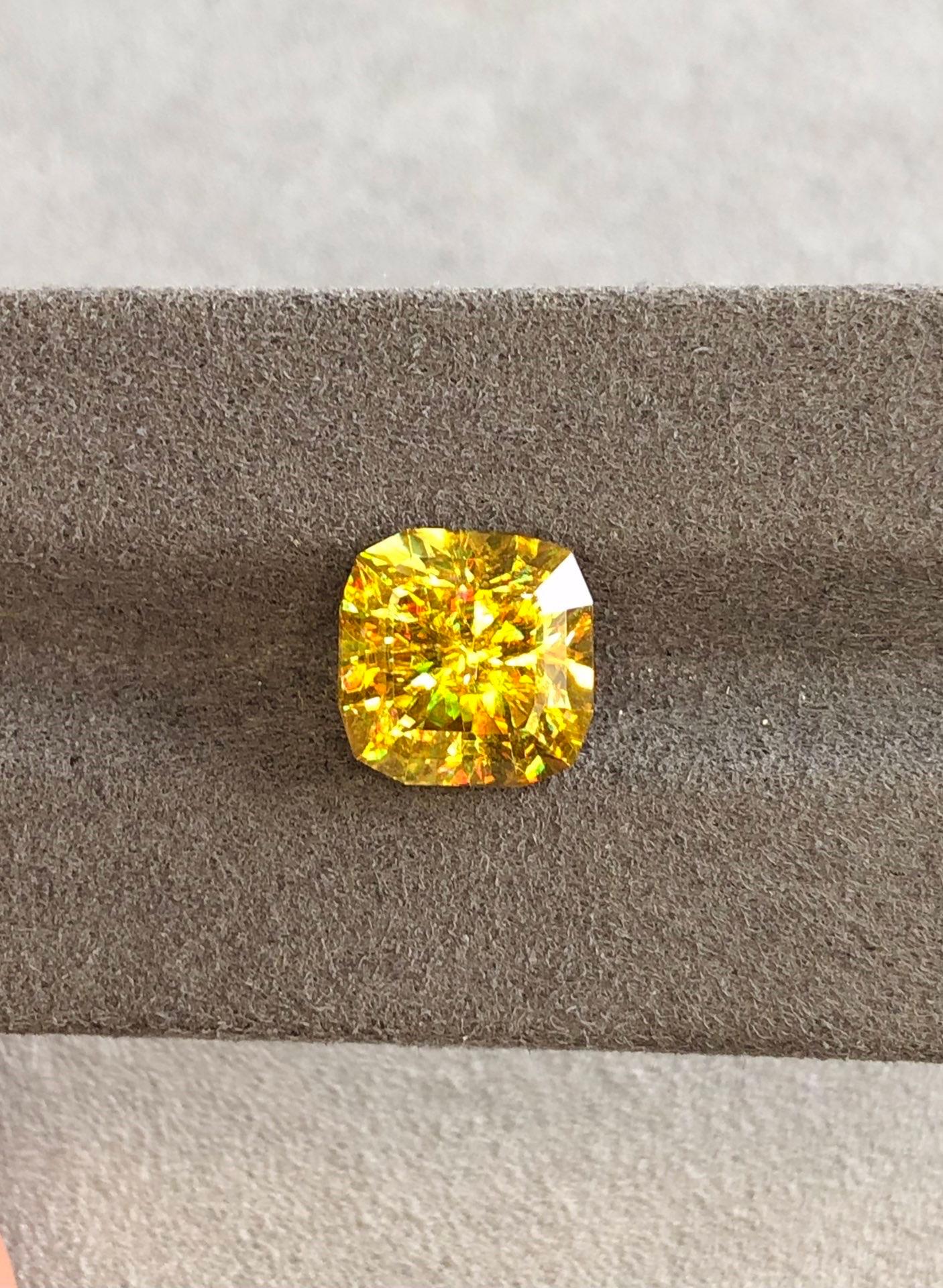 5.12 Ct Natürlich  Sphene Hochpräzise Kanarienvogel Farbe Madagaskar Edelstein im Angebot 5