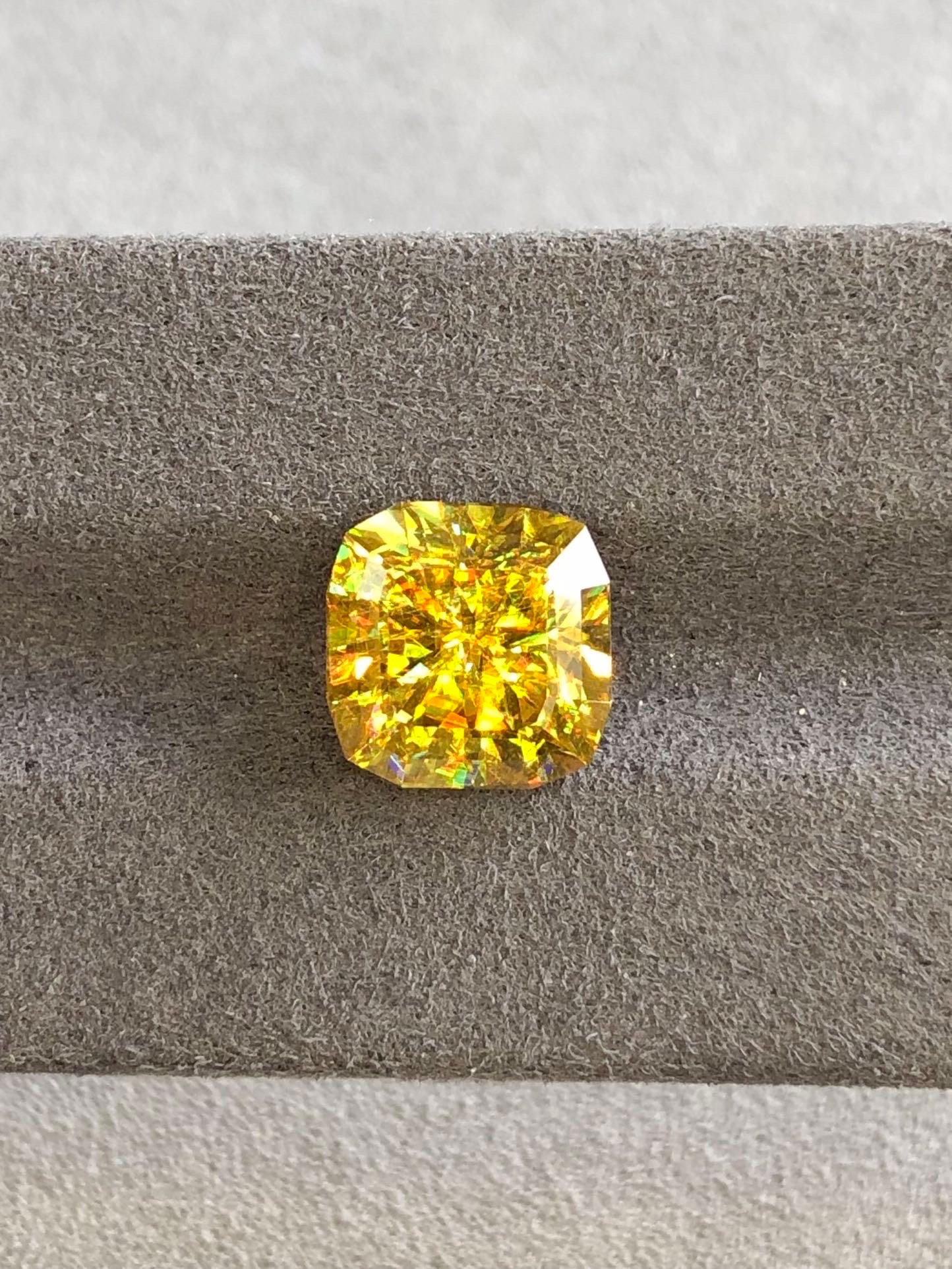 5.12 Ct Natürlich  Sphene Hochpräzise Kanarienvogel Farbe Madagaskar Edelstein im Angebot 6