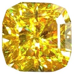 5.12 Ct Natürlich  Sphene Hochpräzise Kanarienvogel Farbe Madagaskar Edelstein