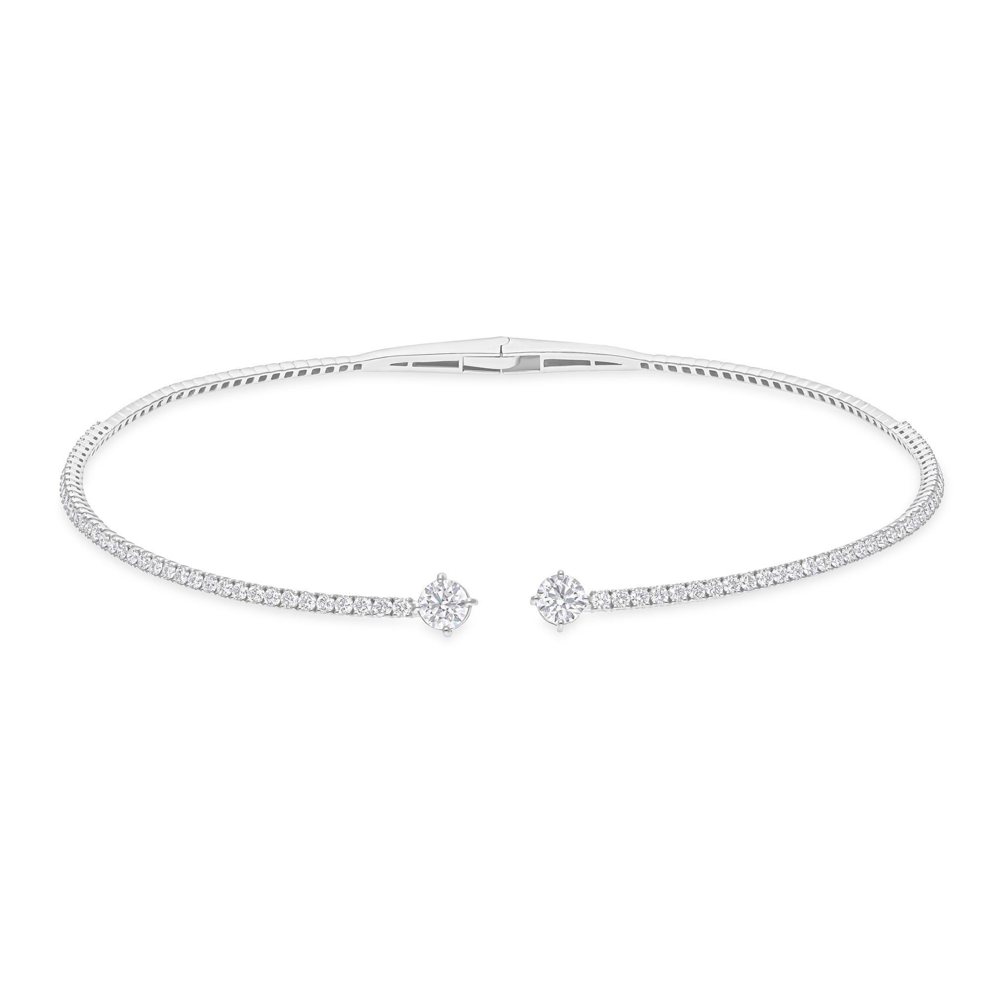 Collana girocollo con diamanti certificati da 5,12 carati, regalo in oro bianco 18 carati Tutte le tariffe pagate in vendita 1