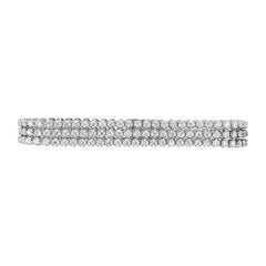 5.12ct Round Brilliant Cut Diamond Three-row Tennis Bracelet