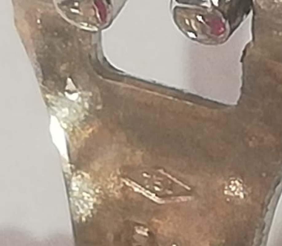 Boucles d'oreilles de 5,13 carats de diamants, rubis, platine et or blanc 18 carats. en vente 1