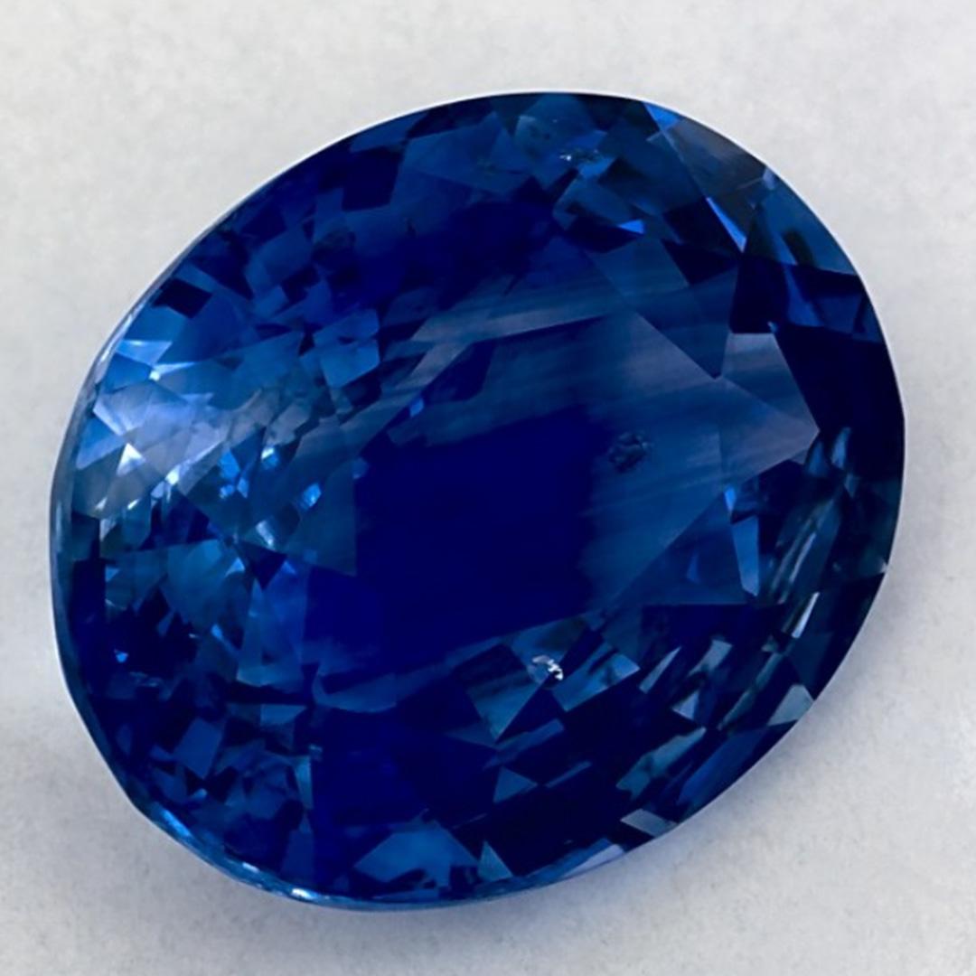 5.13 Karat Blauer Saphir Oval Loser Edelstein (Ovalschliff) im Angebot