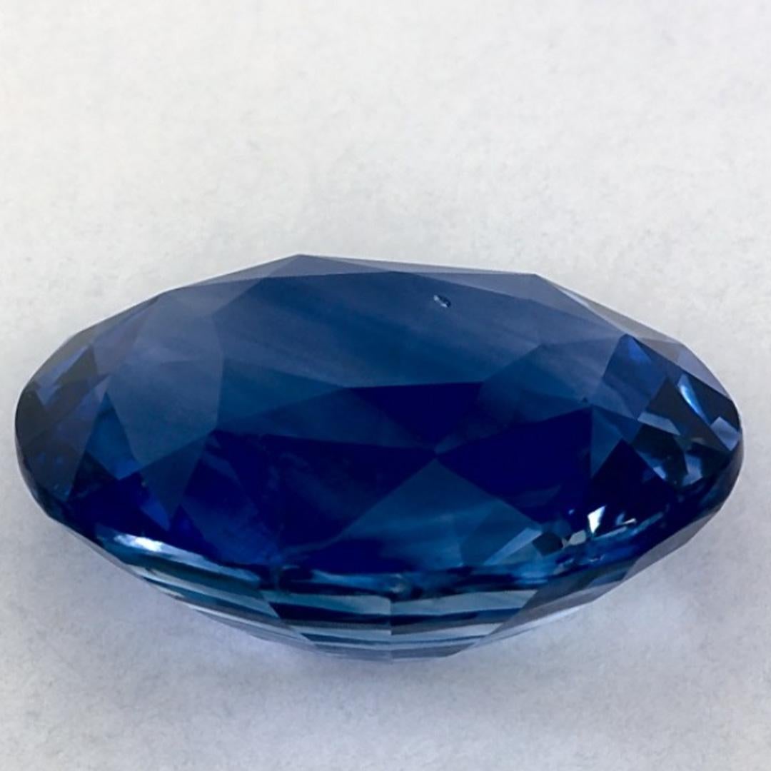 5.13 Karat Blauer Saphir Oval Loser Edelstein im Zustand „Neu“ im Angebot in Fort Lee, NJ