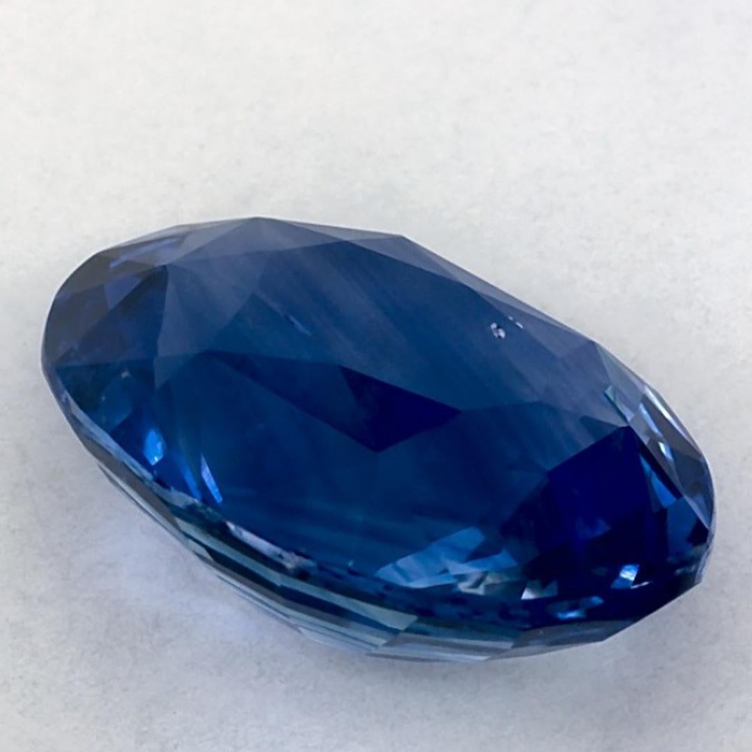 5.13 Karat Blauer Saphir Oval Loser Edelstein im Angebot 1