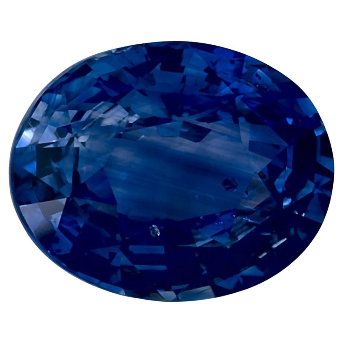 5.13 carati di zaffiro blu ovale sfuso