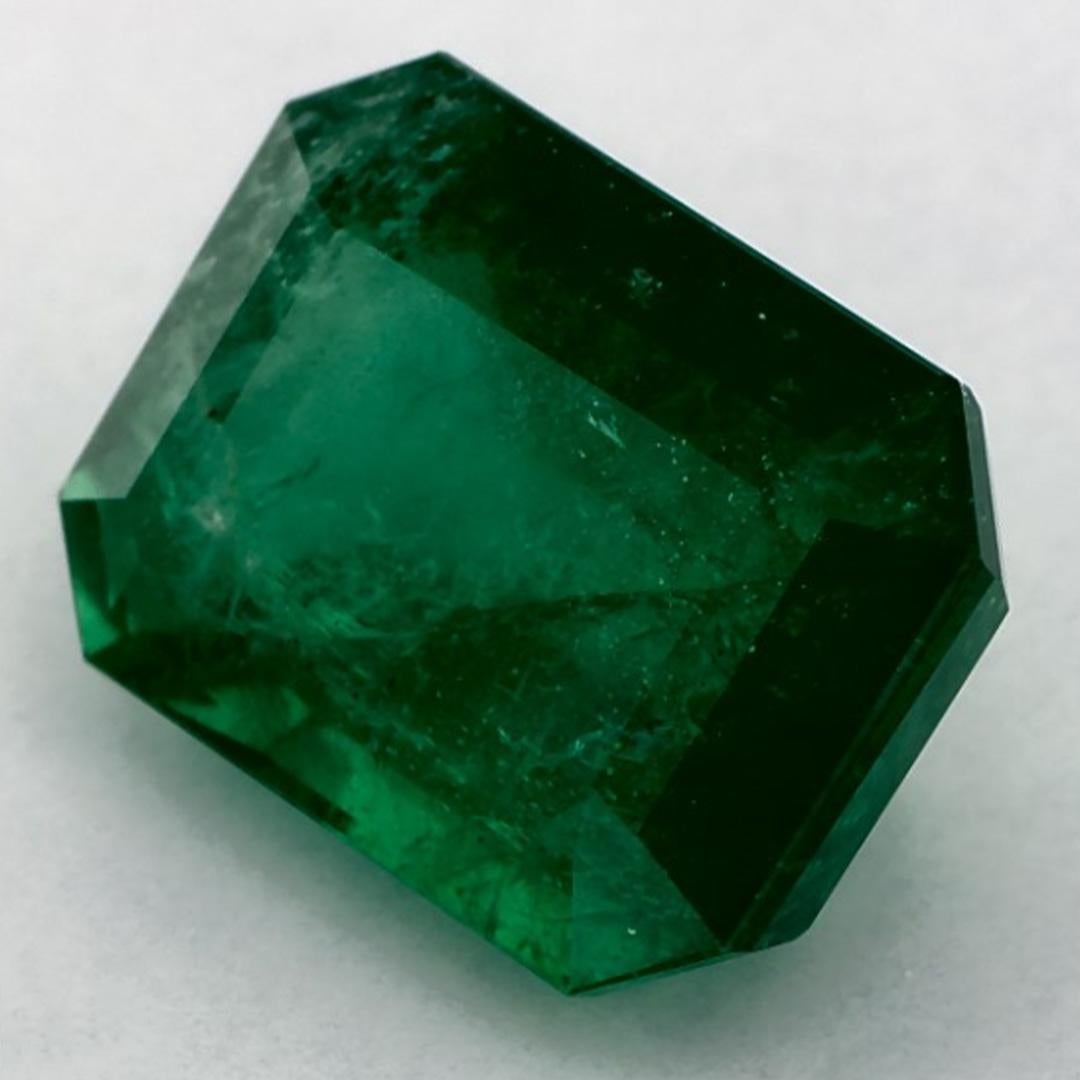 5.13 qt Esmeralda talla octágono Gema suelta Corte octogonal