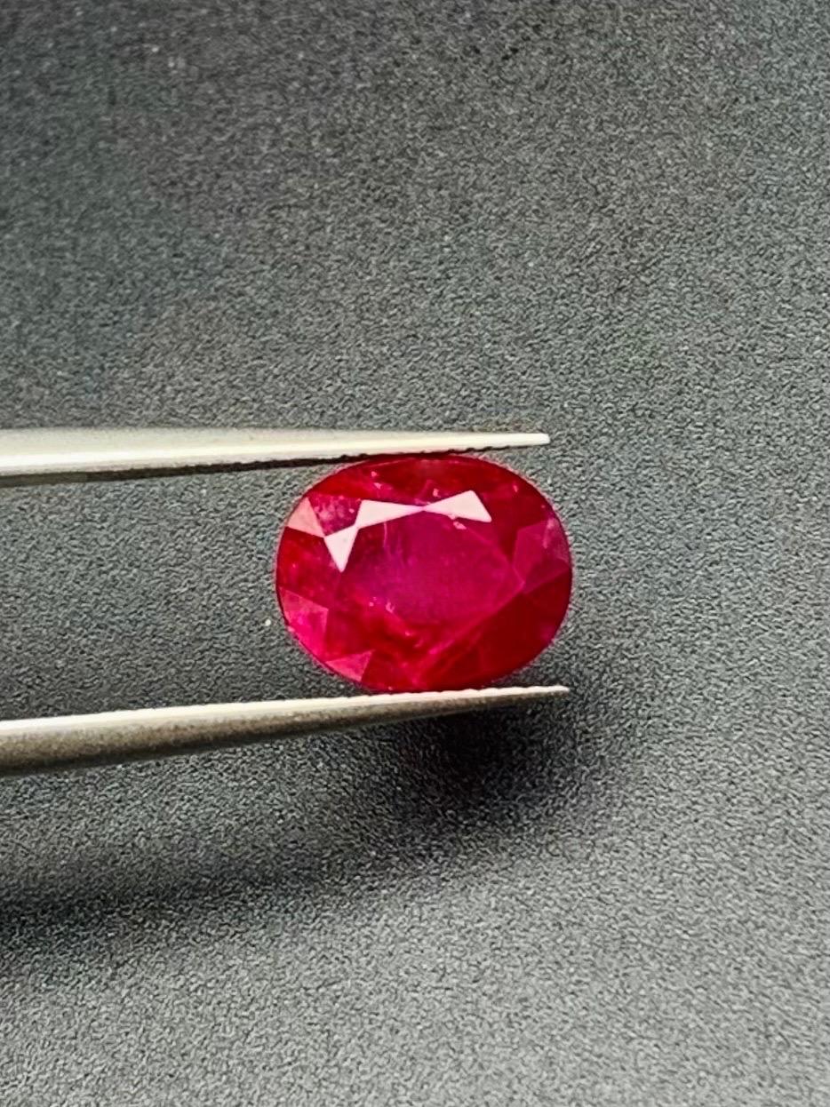 5.13 Ct GRS Zertifikat Natürlicher Burma Mogok Rubin unerhitzter Edelstein Collection im Angebot 6