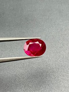 5.13 Ct GRS Certificate Unheated Burma Ruby Mogok gemstone Collection No heat