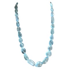 513.20 cts Aquamarine nuggets beads 1 Strand Necklace Top Quality Natural Gem 