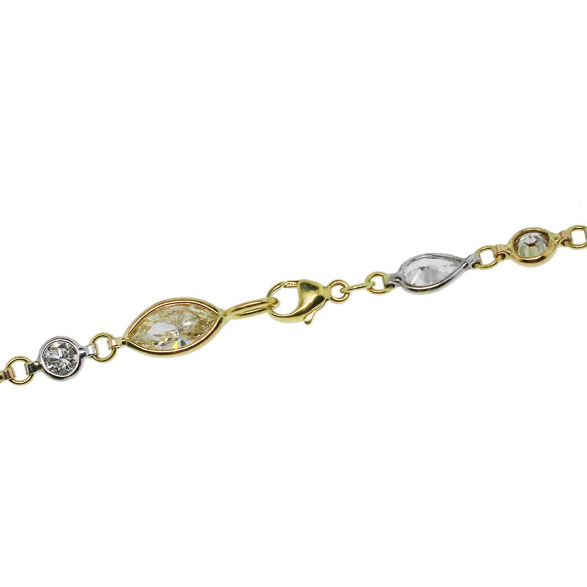 Collier de diamants multicolores de 51,34 carats Neuf à Boca Raton, FL