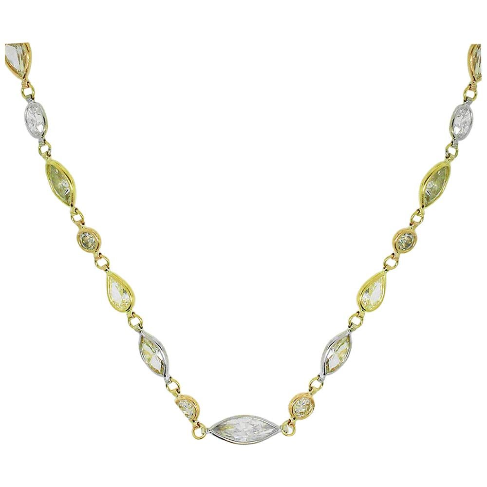 51.34 Carat Multi-Color Diamond Necklace